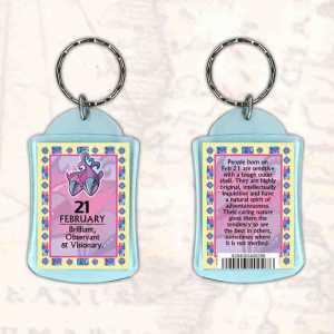 Birthday Gift Keyrings Zodiac Star Sign Keyrings 21 Feb Pisces