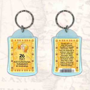 Birthday Gift Keyrings Zodiac Star Sign Keyrings 26 May Gemini