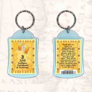 Birthday Gift Keyrings Zodiac Star Sign Keyrings 3 June Gemini