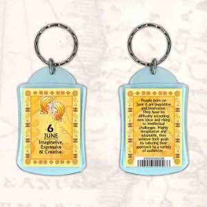 Birthday Gift Keyrings Zodiac Star Sign Keyrings 6 June Gemini