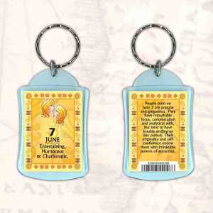 Birthday Gift Keyrings Zodiac Star Sign Keyrings 7 June Gemini