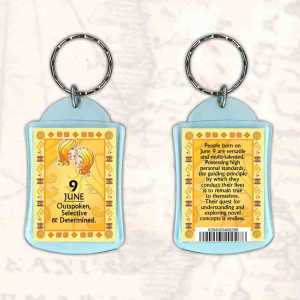 Birthday Gift Keyrings Zodiac Star Sign Keyrings 9 June Gemini