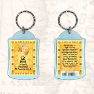 Birthday Gift Keyrings Zodiac Star Sign Keyrings 12 June Gemini