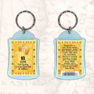 Birthday Gift Keyrings Zodiac Star Sign Keyrings 18 June Gemini