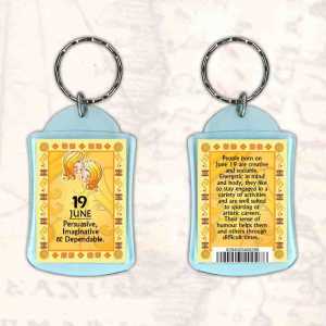 Birthday Gift Keyrings Zodiac Star Sign Keyrings 19 June Gemini