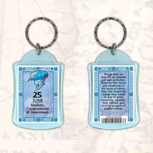 Birthday Gift Keyrings Zodiac Star Sign Keyrings 25 June Cancer