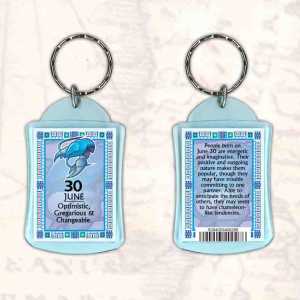 Birthday Gift Keyrings Zodiac Star Sign Keyrings 30 June Cancer