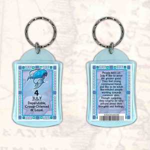 Birthday Gift Keyrings Zodiac Star Sign Keyrings 4 July Cancer