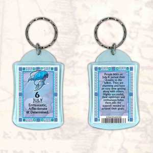 Birthday Gift Keyrings Zodiac Star Sign Keyrings 6 July Cancer