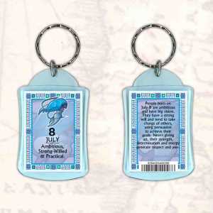 Birthday Gift Keyrings Zodiac Star Sign Keyrings 8 July Cancer