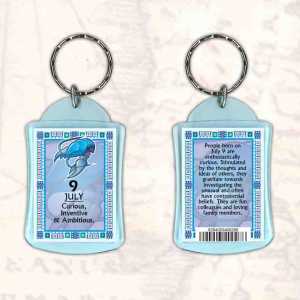Birthday Gift Keyrings Zodiac Star Sign Keyrings 9 July Cancer