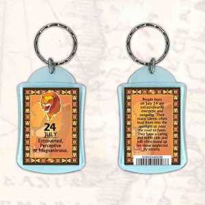Birthday Gift Keyrings Zodiac Star Sign Keyrings 24 July Leo