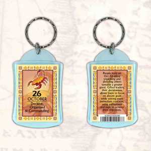 Birthday Gift Keyrings Zodiac Star Sign Keyrings 26 Oct Scorpio