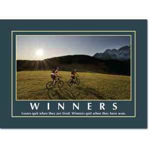 Motivational Poster Print Losers quit when