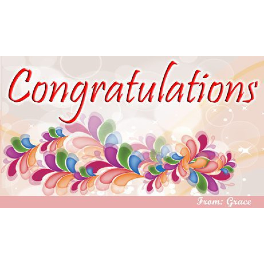 Congratulations Gift Tag C GT 0606 - Custom Labels | Stickers ...