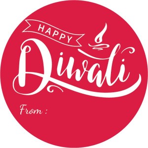 Happy Diwali Sticker Labels for Diwali Gifts Box, Gift Bags - Diwali-0011