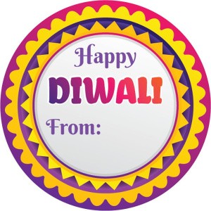 Happy Diwali Sticker Labels for Diwali Gifts Box, Gift Bags - Diwali-0018