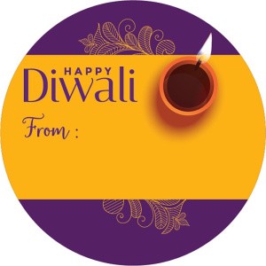 Happy Diwali Sticker Labels for Diwali Gifts Box, Gift Bags - Diwali-0029