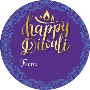 Happy Diwali Sticker Labels for Diwali Gifts Box, Gift Bags - Diwali-0030