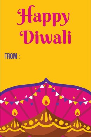 Happy Diwali Sticker Labels for Diwali Gifts Box, Gift Bags - Diwali-0032