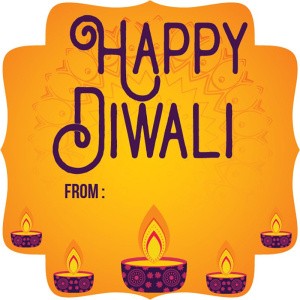 Happy Diwali Sticker Labels for Diwali Gifts Box, Gift Bags - Diwali-0034