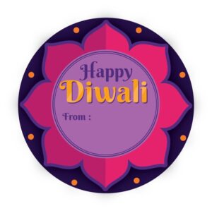 Happy Diwali Sticker Labels for Diwali Gifts Box, Gift Bags - Diwali-0036