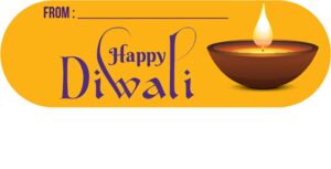 Happy Diwali Sticker Labels for Diwali Gifts Box, Gift Bags - Diwali-0037