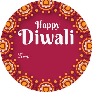 Happy Diwali Sticker Labels for Diwali Gifts Box, Gift Bags - Diwali-0040