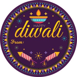 Happy Diwali Sticker Labels for Diwali Gifts Box, Gift Bags - Diwali-0047