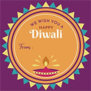 Happy Diwali Sticker Labels for Diwali Gifts Box, Gift Bags - Diwali-0050