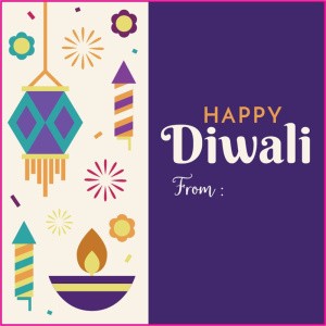 Happy Diwali Sticker Labels for Diwali Gifts Box, Gift Bags - Diwali-0051