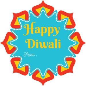 Happy Diwali Sticker Labels for Diwali Gifts Box, Gift Bags - Diwali-0057