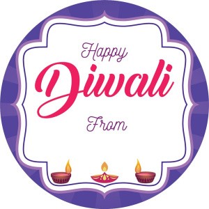 Happy Diwali Sticker Labels for Diwali Gifts Box, Gift Bags - Diwali-0059