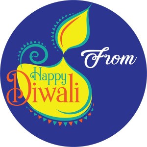 Happy Diwali Sticker Labels for Diwali Gifts Box, Gift Bags - Diwali-0061