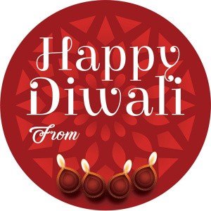 Happy Diwali Sticker Labels for Diwali Gifts Box, Gift Bags - Diwali-0062
