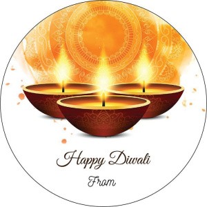 Happy Diwali Sticker Labels for Diwali Gifts Box, Gift Bags - Diwali-0069