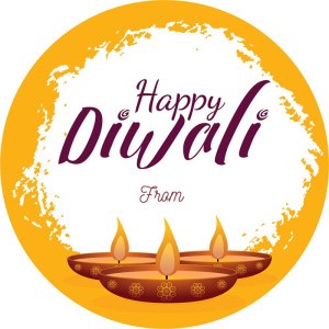 Happy Diwali Sticker Labels for Diwali Gifts Box, Gift Bags - Diwali-0070