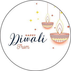 Happy Diwali Sticker Labels for Diwali Gifts Box, Gift Bags - Diwali-0071
