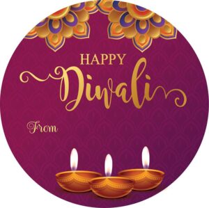 Happy Diwali Sticker Labels for Diwali Gifts Box, Gift Bags - Diwali-0078