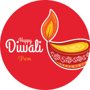 Happy Diwali Sticker Labels for Diwali Gifts Box, Gift Bags - Diwali-0082