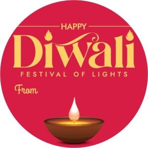 Happy Diwali Sticker Labels for Diwali Gifts Box, Gift Bags - Diwali-0090