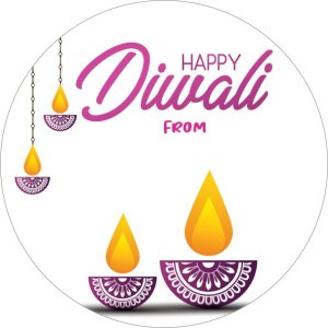Happy Diwali Sticker Labels for Diwali Gifts Box, Gift Bags - Diwali-0095