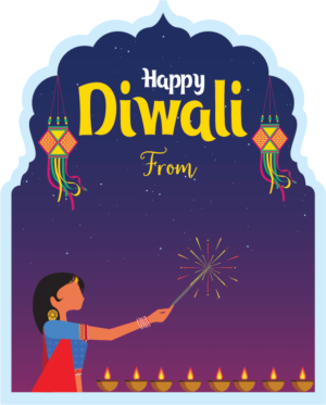 Happy Diwali Sticker Labels for Diwali Gifts Box, Gift Bags - Diwali-0096