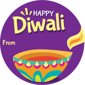 Happy Diwali Sticker Labels for Diwali Gifts Box, Gift Bags - Diwali-0097