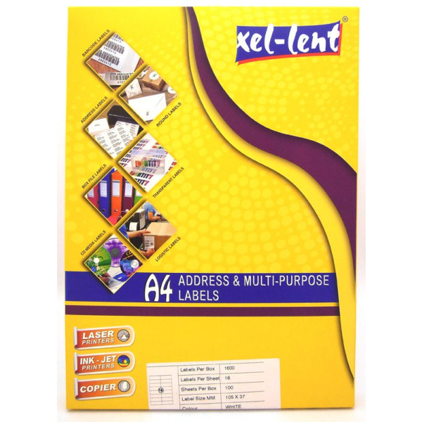 Xel-lent Multi-purpose Labels 44 labels