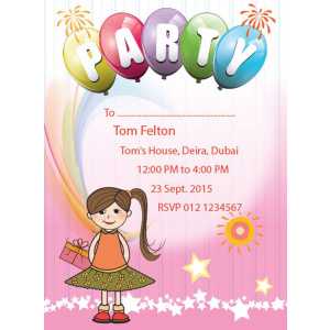 Kids Party Invitation 003