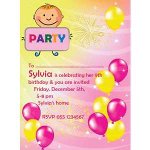 Kids Party Invitation 019