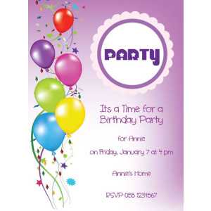 Kids Party Invitation 021
