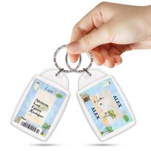 KPK 008 ALEX  Personalised Name Souvenir Keyring With Qualities