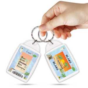 KPK 040 BLAKE Personalised Name Souvenir Keyring With Qualities